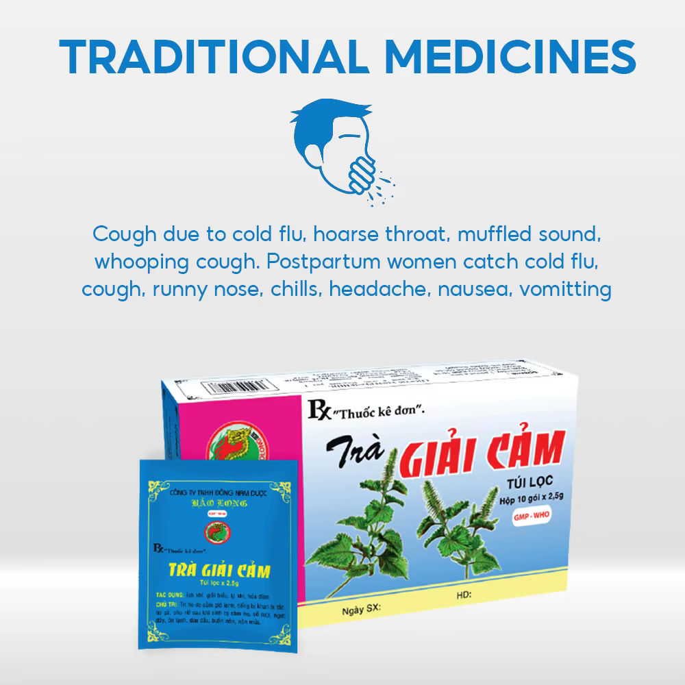 Bao Long Cold Flu Herbal Tea Capsules – Traditional Vietnamese Herbal Supplement (36 Months Shelf Life) - Image 3