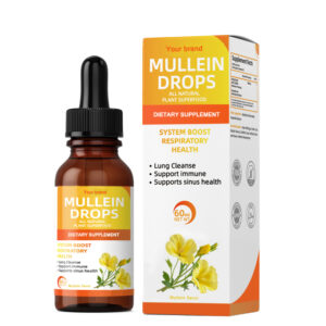 OEM Mullein Leaf Drops Supports Healthy Respiratory Function Alcohol-free Respiratory System Promotion Natural Herb Syrup