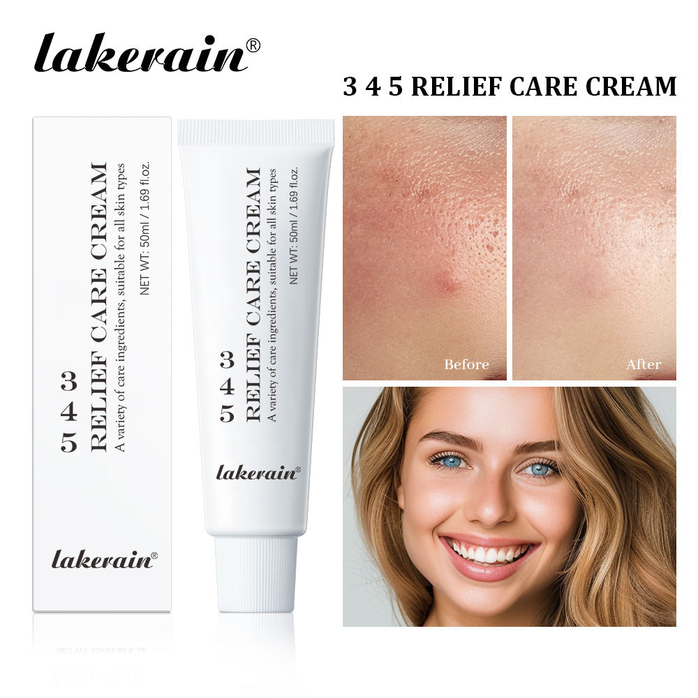 345 Relief Cream Face Moisturizer Cream Nourish Soothing Skin Repair Clean Acne for Oily Skin, Hydrating Facial Lotion Skincare - Image 4