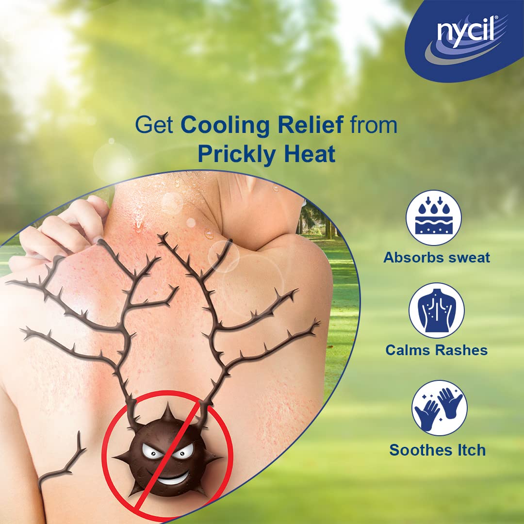 Nycil Germ Expert Cool Herbal Prickly Heat and Cooling Powder - 400 g | Get Relief from Skin Problems - Image 5