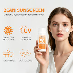 Wholesale OEM 50ml Sunscreen-Lightweight SPF 50+ UVA UVB Isolation with Soybean Pomegranate for Face Skin Moisturizing Sunscreen