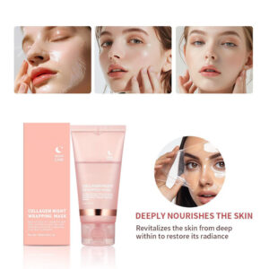 Alternative view of Hot Sale Collagen Face Mask Face Cream Night Wrapping Peel-off Hydrolyzed Mask Moisturizing Jelly Skin Care Cosmetic Collagen