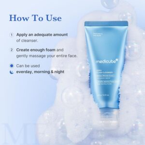 Alternative view of medicube Facial Cleanser Zero Pore Capsule Cleansing Foam | Daily Gentle Cleanser for Skin Texture, Blackhead & Pore Care | AHA