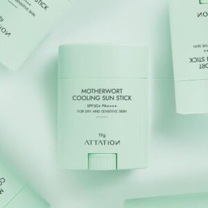 Alternative view of ATTATION Motherwort Cooling Sunstick SPF50 PA Portable UV Protection Stick Korean Sunscreen Matte Oil Control