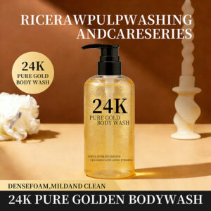 OEM 24K Pure Gold Body Wash Deep Cleansing Nourishing Moisturizing Shower Gel Long-Lasting Perfumed Scent Bubble Oil Control