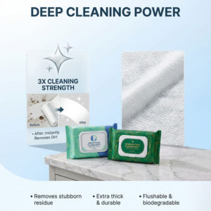 Alternative view of Bulk Supply Unscented Langqiao Moist Toilet Paper Hypoallergenic Skin Friendly Wipes for Sensitive Skin Intimate Cleansing