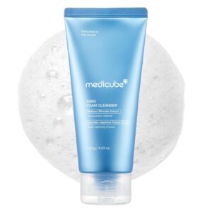 medicube Facial Cleanser Zero Pore Capsule Cleansing Foam | Daily Gentle Cleanser for Skin Texture, Blackhead & Pore Care | AHA