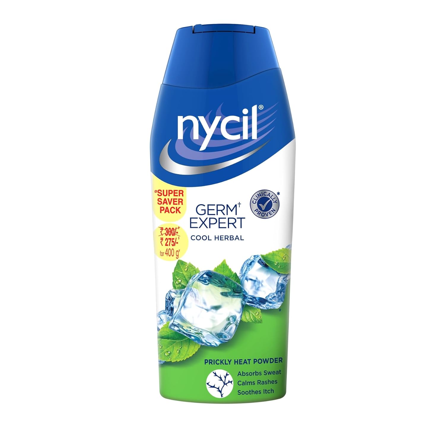 Nycil Germ Expert Cool Herbal Prickly Heat and Cooling Powder - 400 g | Get Relief from Skin Problems - Image 6