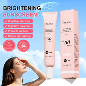 OEM Customized Salmon Collagen DNA PDRN SPF50 50ml Brightening & Moisturizing Facial Sun Cream Isolate Ultraviolet Rays