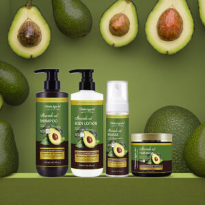 Most Popular Vegan Avocado Hair Care And Styling Kit Natural Skin Care Set With Lightening Nourishing Body Lotion Fragrance