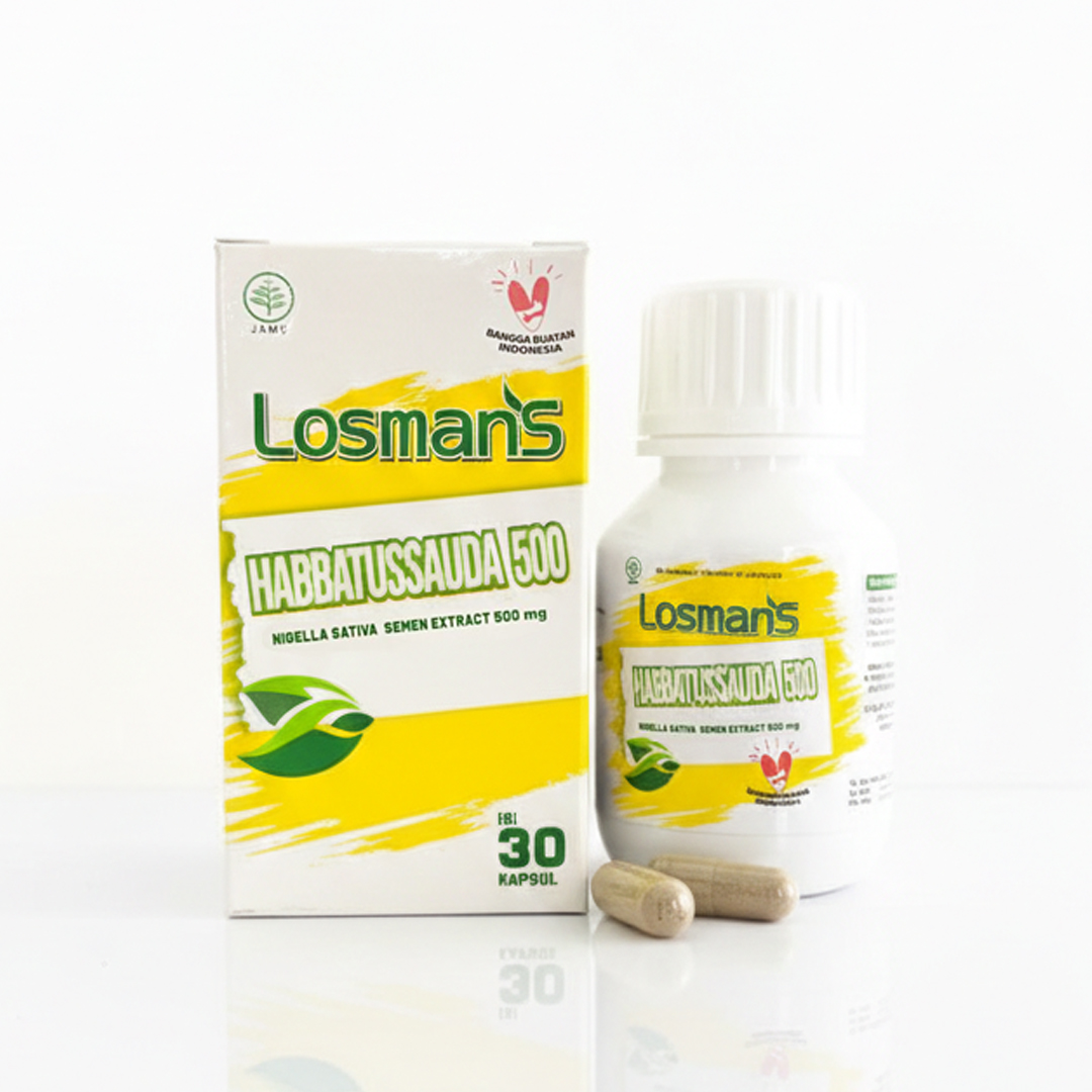 Losmans Habbatussauda contains potent Nigella Sativa seed extract and Methyl Paraben, to improve health.