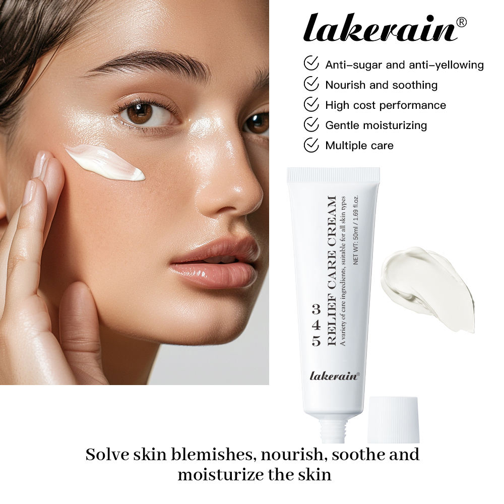 345 Relief Cream Face Moisturizer Cream Nourish Soothing Skin Repair Clean Acne for Oily Skin, Hydrating Facial Lotion Skincare
