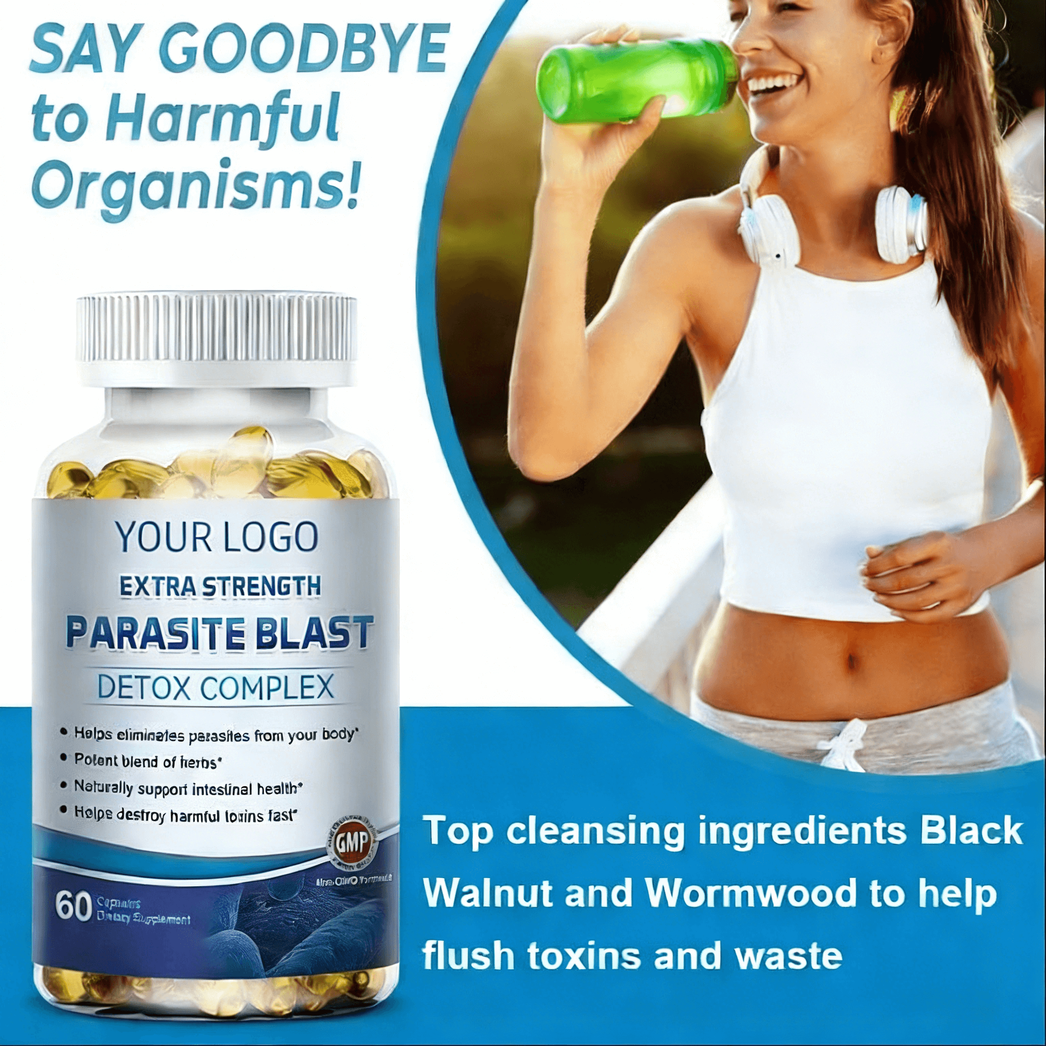 Parasite Detox Complex Capsules Intestinal Cleanse Support Anti Parasite Immune Support Supplement for Adults OEM ODM - Image 5